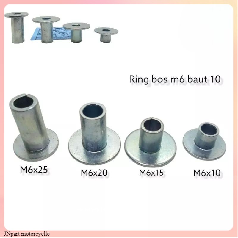 RING BOS TOPI M6 BAUT 10 BOSH BODY M6x10 M6x15 M6x20 M6x25 PANJANG