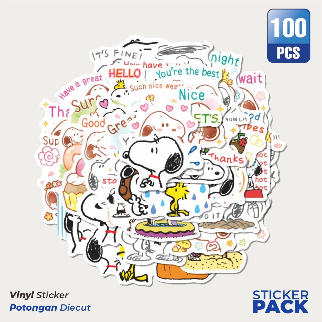 

Terbaru! 50 pcs Stiker Kartun Snoopy V10 Dekorasi Lucu Kreatif untuk Notebook, Skateboard, HP