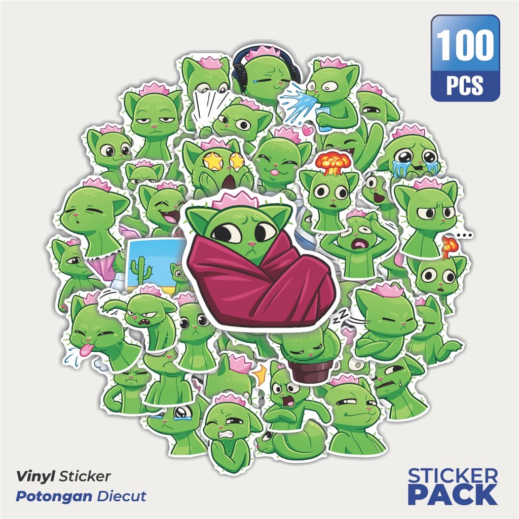 

Super Hemat! 100 PCS Stiker Scratch Waterproof Aesthetic- Untuk Laptop, Motor, dan Helm - Paper Stationery Pack