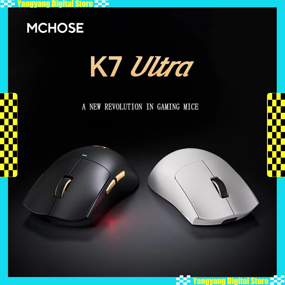 

MCHOSE K7 Ultra Gaming Mouse Wireless Tri-Mode PAW3950 2.4GHz 42000DPI Ergonomic Lightweight Customization PC Gamer Accessories