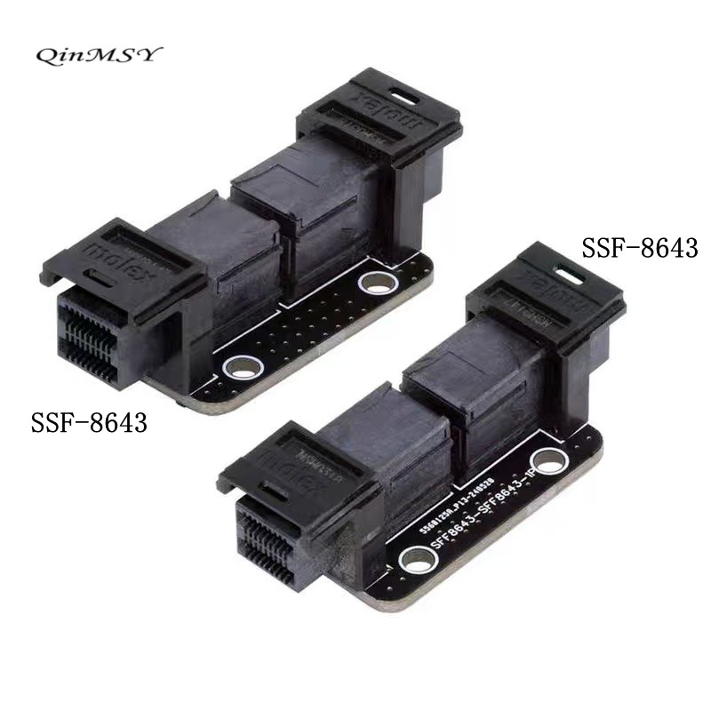 PCI-Express 4.0 Mini SAS HD SFF-8643 Female to SFF-8643 Female PCBA Coupler Adapter Extender