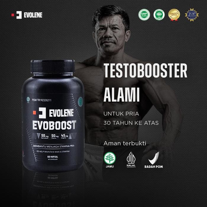 Evolene Evoboost - Testo Booster Alami - Suplemen Fitness - Evoboost