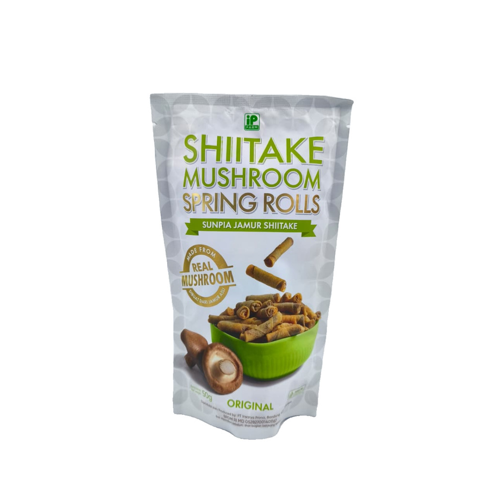 IP Farm Shiitake Mushroom Spring Rolls Original 50Gr Sunpia Jamur Shitake