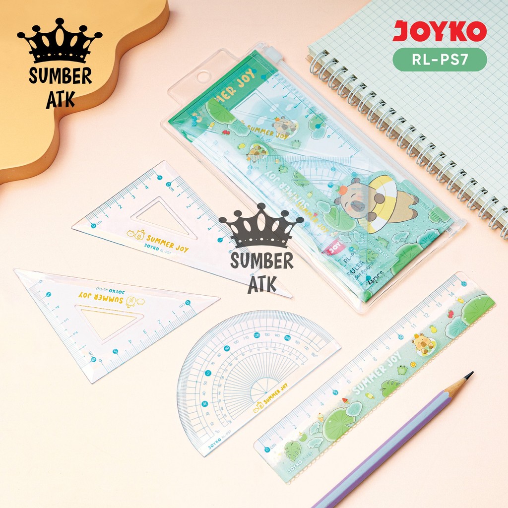 

Ruler Set JOYKO Penggaris RL-PS7 1 Set 4 Pcs Summer Joy