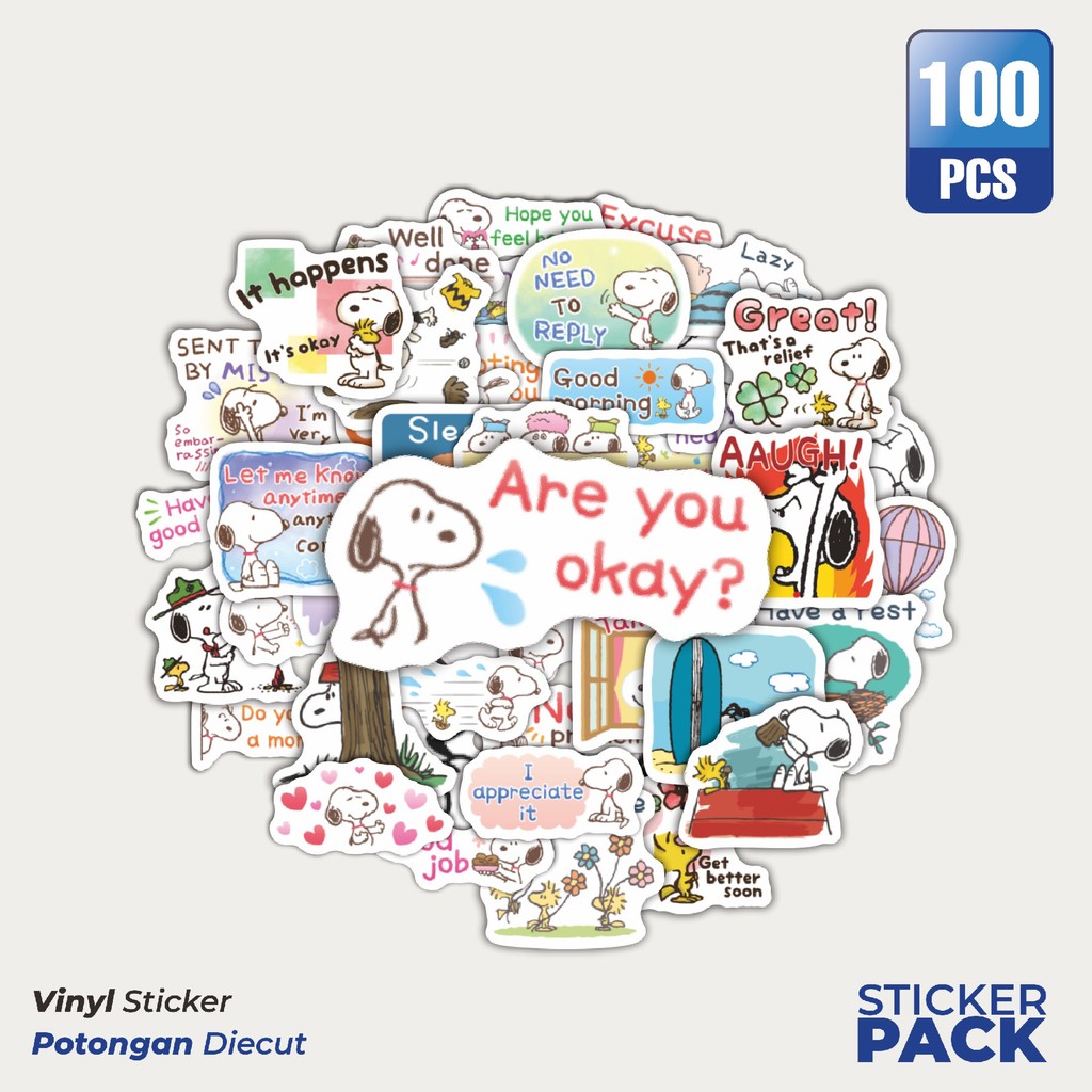 

Stiker Vinyl Stiker Kartun Soopy V47 Waterproof Aesthetic- Untuk Laptop, Motor, dan Helm - Paper Stationery Pack