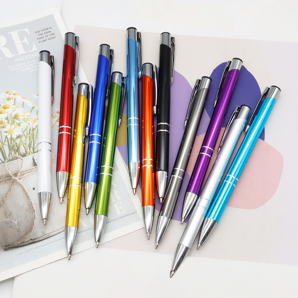 

100 50 20 Pcs Blank Aluminum Metal Ballpoint Pen Personalized Business Gift with Custom Logo Unique Office Supplies Small Gifts