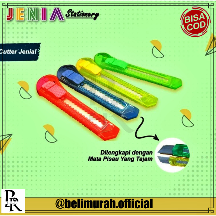 88MART.ID [1lusin] Cuter Renceng Stainless / Art Knife Cutter Bening Transparan / Kater Tajam Murah 