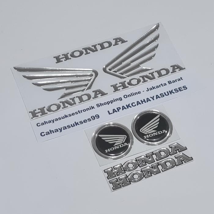 Sticker Timbul Logo HONDA Bulat Stiker Tangki Motor Logo Sayap Honda