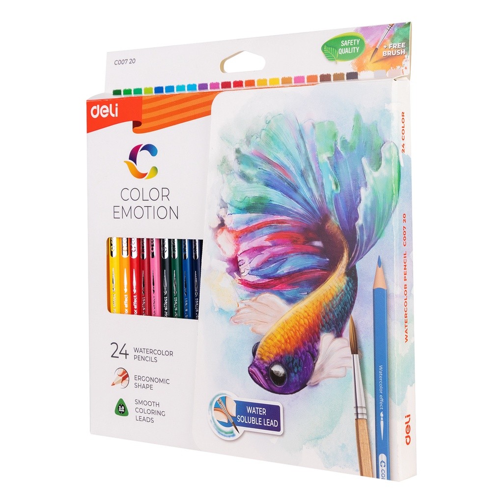 

Deli | Pensil Warna (Watercolor Pencil) Color Emotion 24 | EC00720