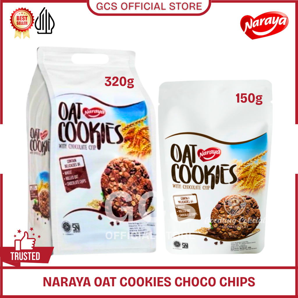 Naraya Oat Cookies With Chocolate Chips Oat Sereal Granola 320g 150g