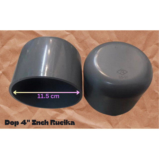 Dop Pipa Pvc 4" Rucika - Tutup Dop 4" Inch Rucika