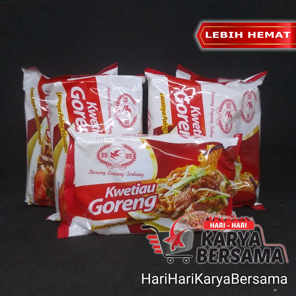 

MAKANAN MIE INSTAN BURUNG LAYANG TERBANG KWETIAU GORENG INSTANT PACK 5'S X 85GR