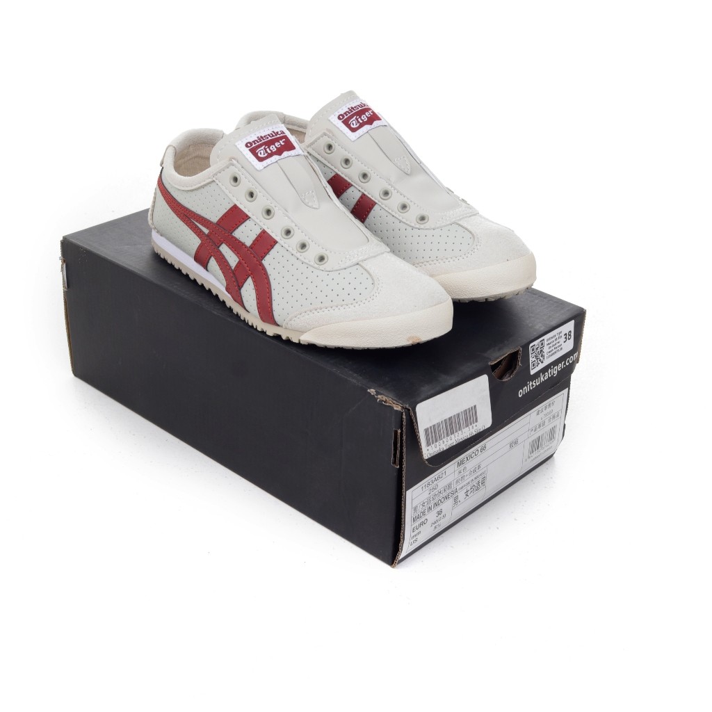 Onitsuka Tiger Mexico 66 Slip On Leather Cream Maroon