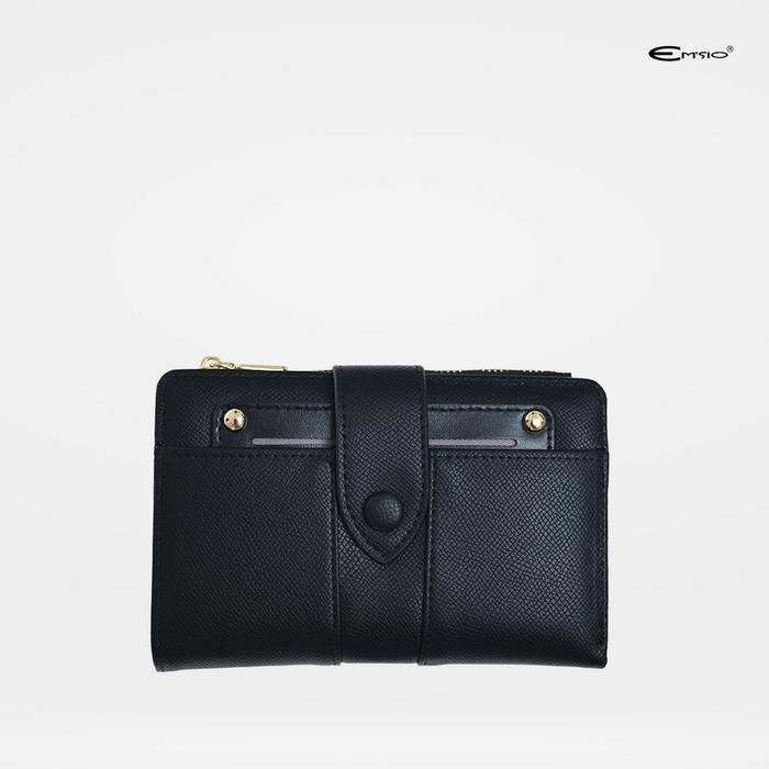 ORIGINAL Dompet Wanita Emsio by Elizabeth Dompet Lipat 0750-1488 - Black