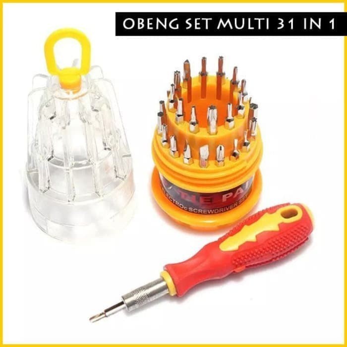 Obeng Set Toolkit 31 in Obeng Service Multifungsi Lengkap EDC PC HP|Obeng Set