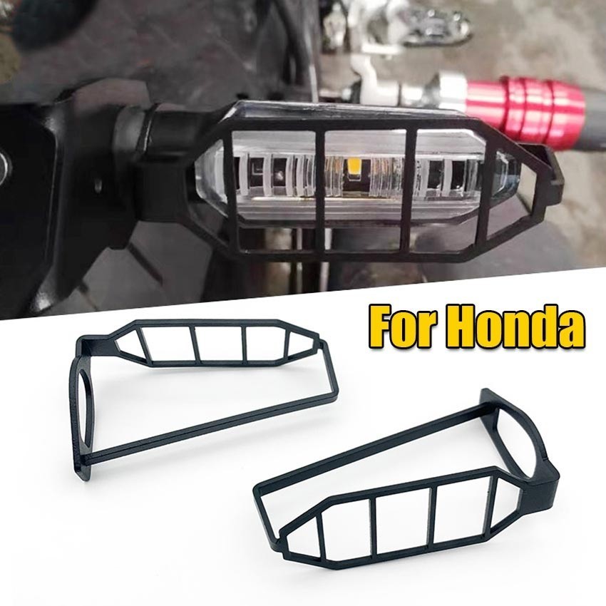 DOT SAE 2Pcs Cover Pelindung Lampu Sein Sen Besi untuk HONDA CRF250 Rally /X-ADV /CB150R /CB300R /CB