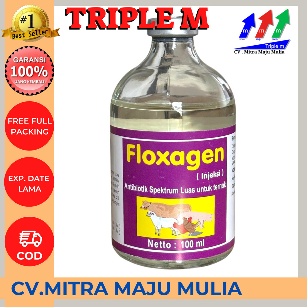 Floxagen 100ml - Antibiotik Pernafasan Untuk Ternak