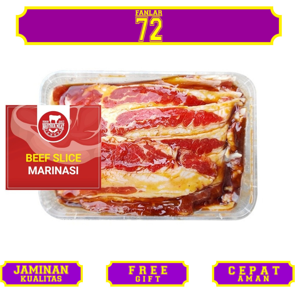 

Beef Slice Marinasi, Daging Sapi dengan Saus Marinasi 500gr - Brothermeatshop