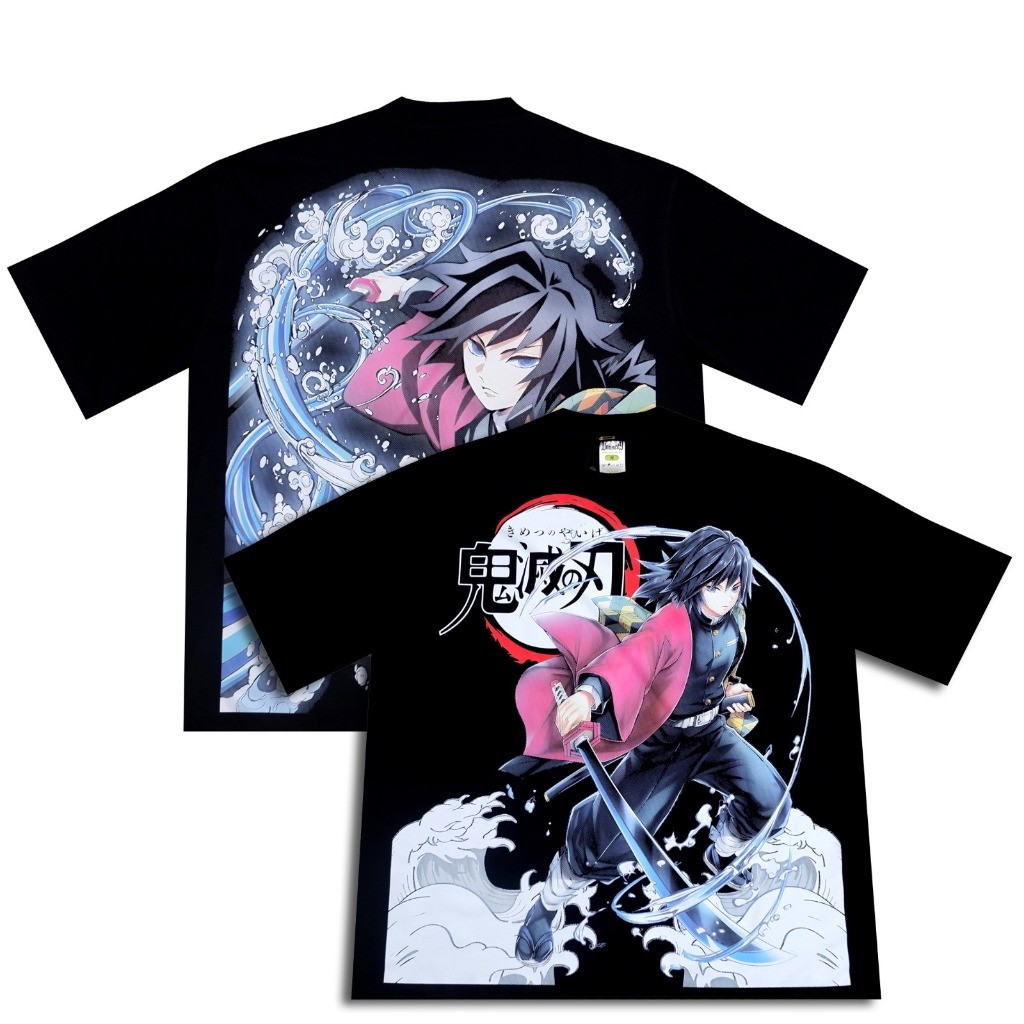 HOT Tshirt Giyu Tomioka Demon Slayer Kaos VIntage Bootleg Oversize