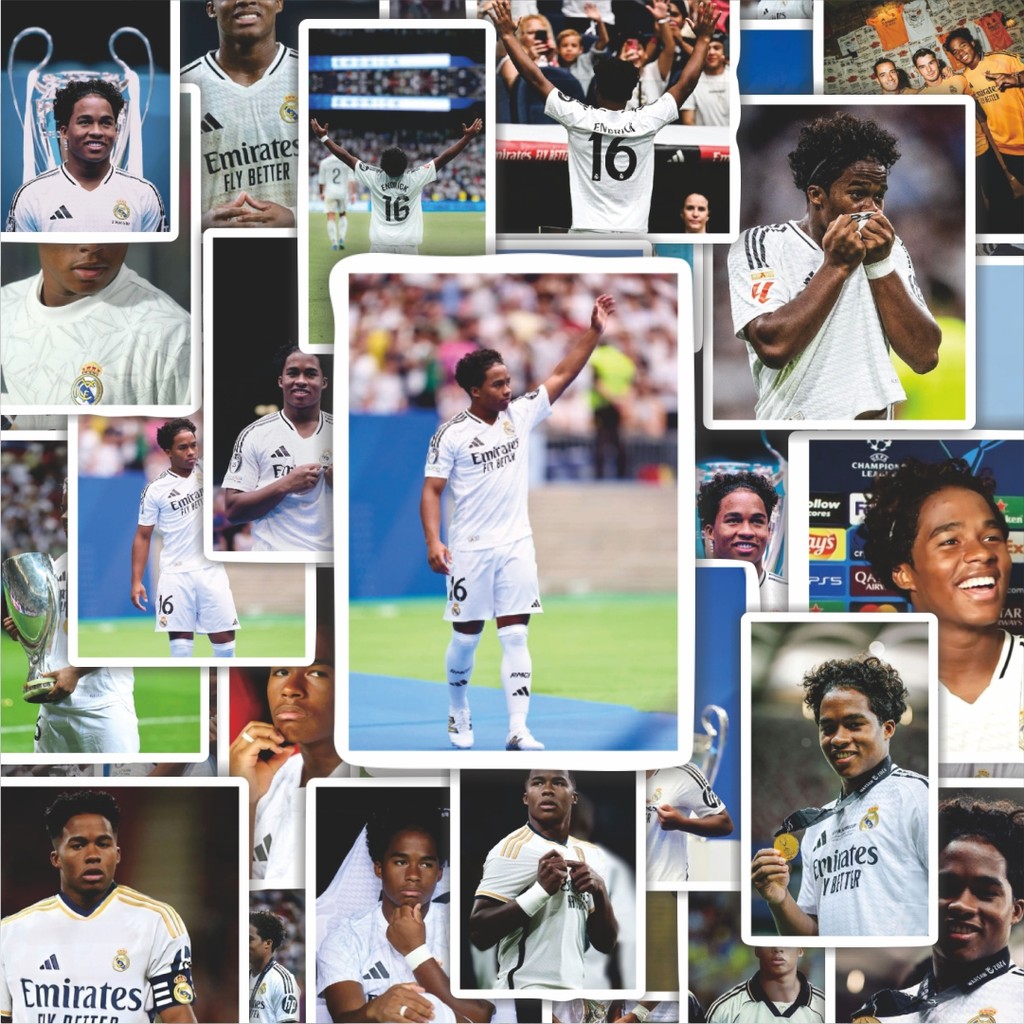 

100PCS Lucu Stiker Sepak Bola RM Endrick V2 Stiker Aesthetic Stiker Anti Air Stikers Berperekat Waterproof sticker decal buat Motor Helm Buku Journal Koper Casing HP Laptop Botol Minum Hadiah anak