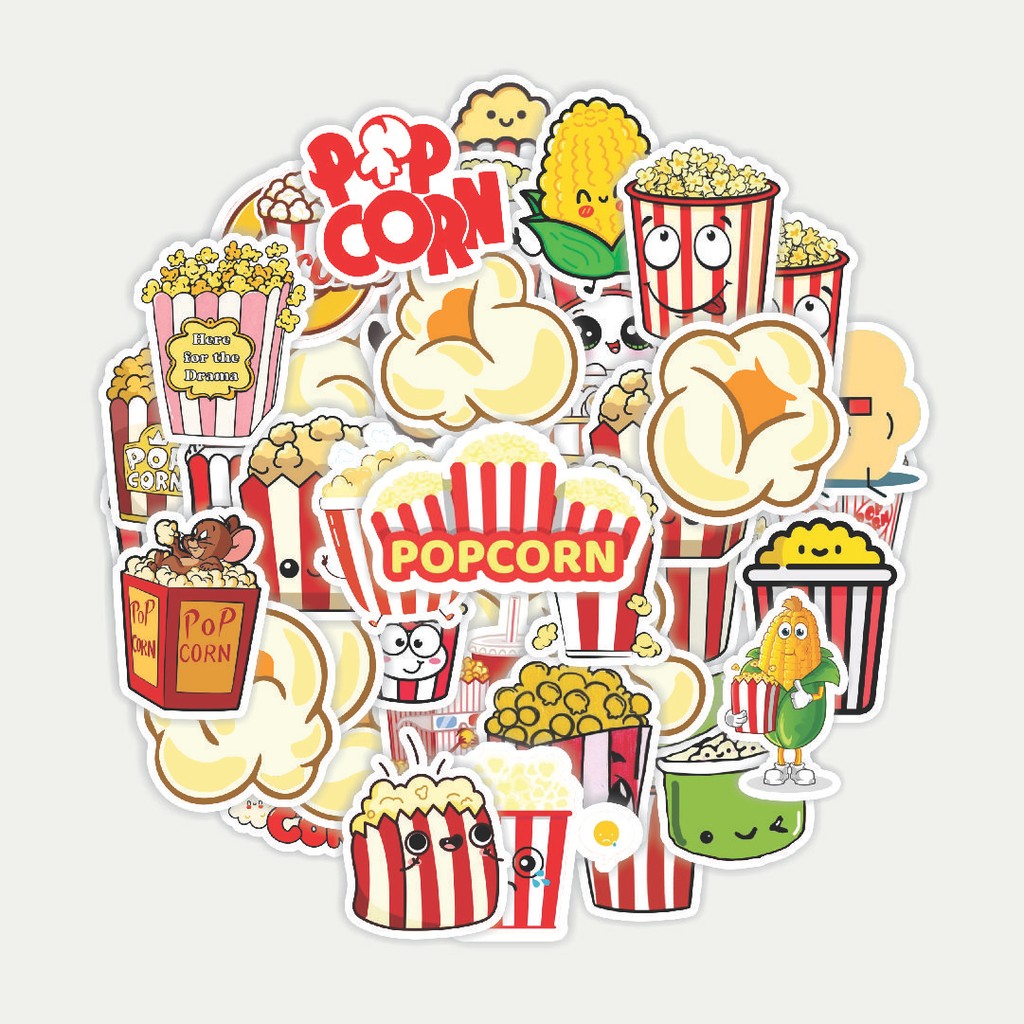 

Sticker Pack Stiker Popcorn | Sticker TUMBLR | Stiker LAPTOP KOPER HELM
