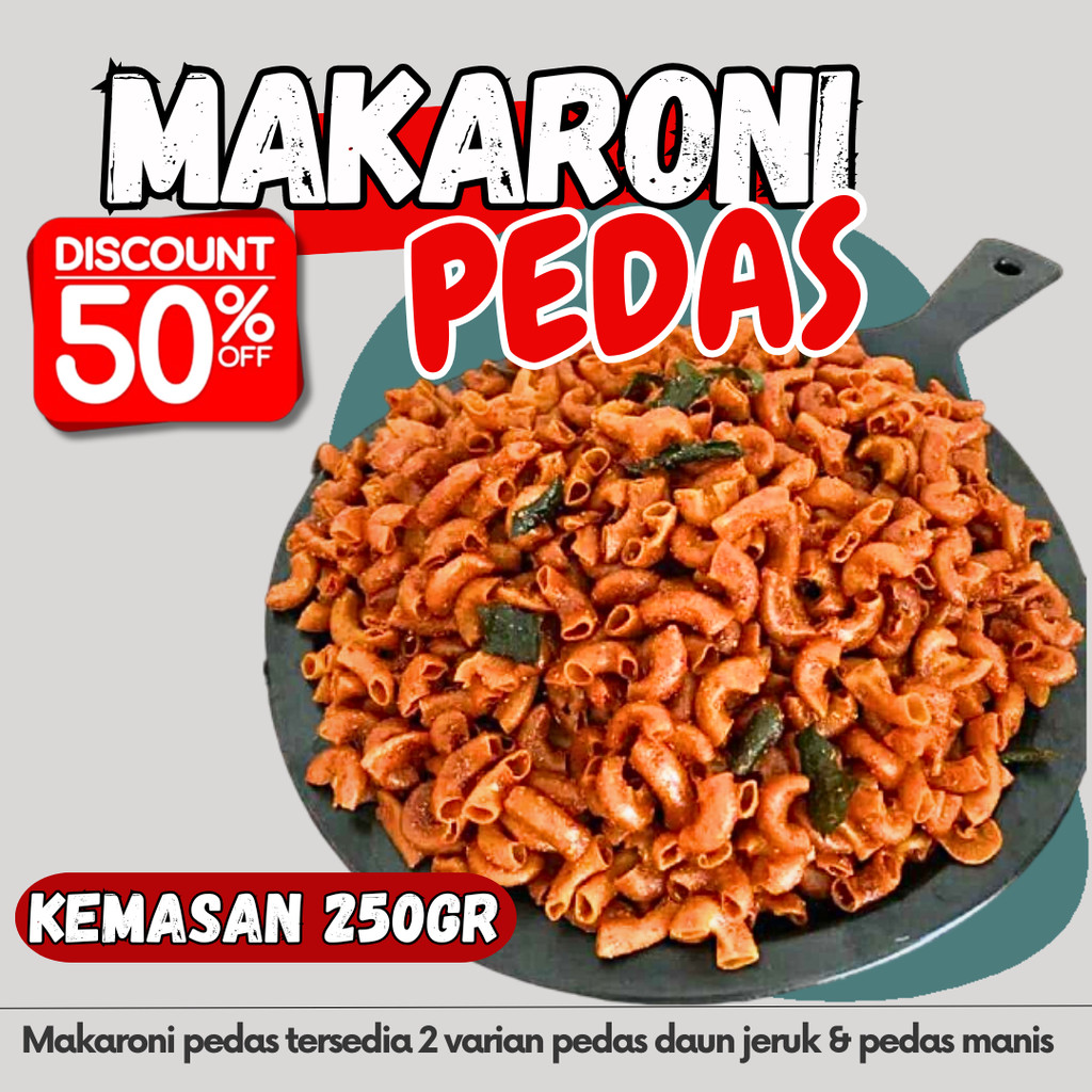 Makaroni Pedas Makaroni keriuk pedas daun jeruk 250gram