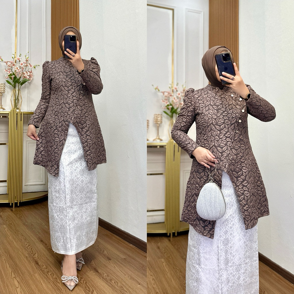 ANARASY   Set Kebaya Janggan Modern/ Kebaya Janggan/ Tunik Janggan/ Kebaya Janggan Modern/ Kebaya Ja