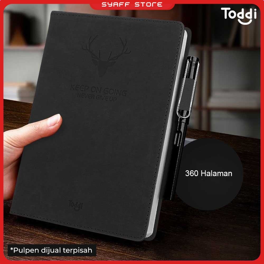 

Toddi Buku Jurnal Hardcover Notebook Diary 80 GSM 360 Halaman Grid - CW-5025