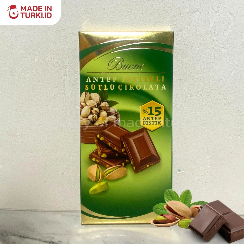

Buono Antep Fistikli Sutlu Cikolata 80gr – Buono Cokelat Pistachio Asli Turki 100% Original madeinturki.id