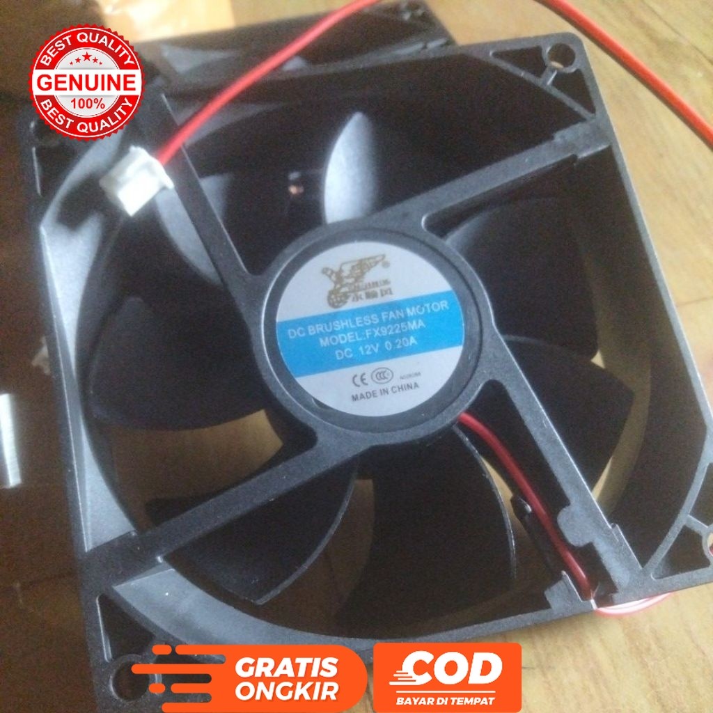 KIPAS FAN DC 9 CM 12 VOLT 0.20 AMPER KIPAS 12V 0,20A 9CM FAN HEATSINK DC 12 VOLT 9CM