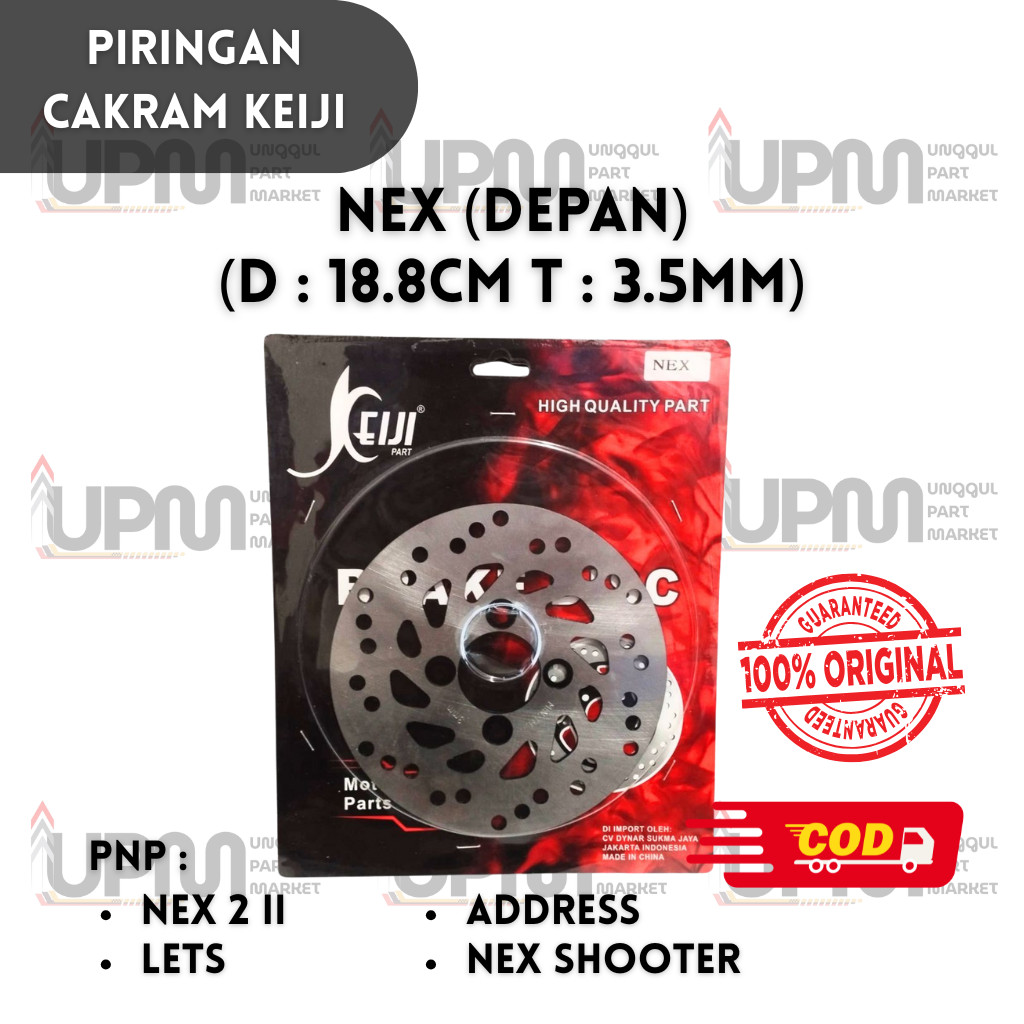 PIRINGAN CAKRAM BAJA ANTI KARAT DEPAN NEX / NEX SHOOTER KEIJI