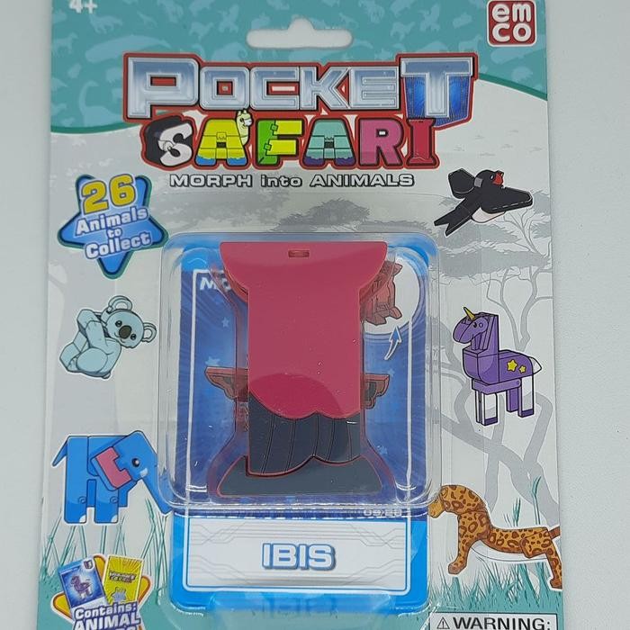 ULIUM Emco Pocket Safari Mainan alphabet Hewan Huruf A-J - I-Ibis