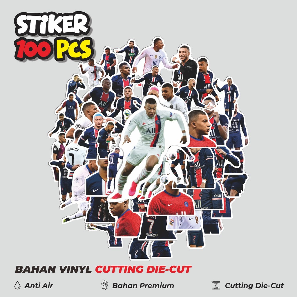 

Terbaru! 50 pcs Stiker Kylian Mbappe V3 Dekorasi Lucu Kreatif untuk Notebook, Skateboard, HP