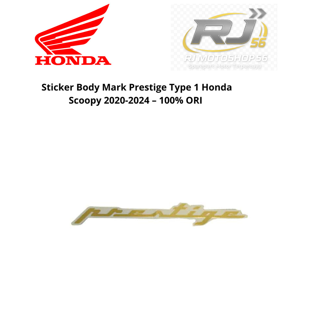 Sticker Body Mark Prestige Type 1 Honda Scoopy 2020-2024 – 100% ORI