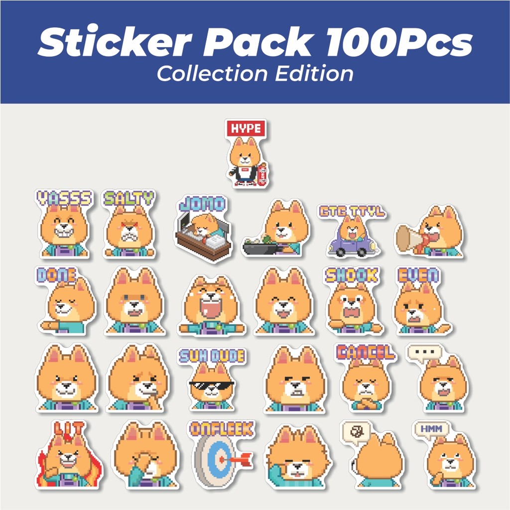 

Hot Stiker Borky Shiba Dog 8Bit Lucu Anti Air Stikers Berperekat Waterproof Sticker Decal Buat Motor Helm Buku Journal Koper Casing HP Laptop Botol Minum