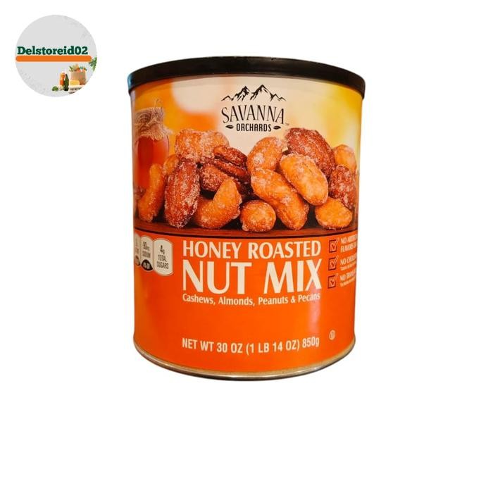 

Savanna orchards honey roasted nut mix cashews, almond, peanuts and pecans 850gr