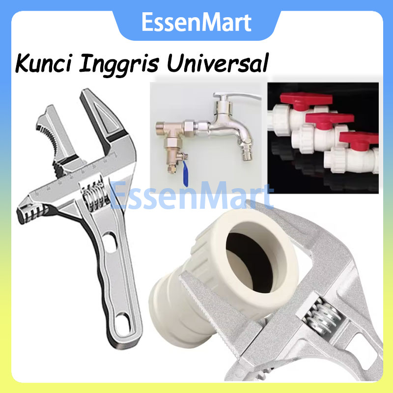 Kunci Inggris Universal / Universal Adjustable Wrench Kunci Pipa Pas Pipe Wrench Portable Anti Karat
