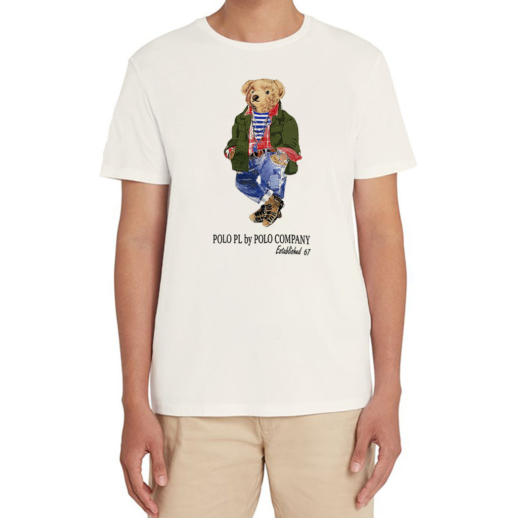 POLO - 7691.25 Mens T-shirt Bear - White