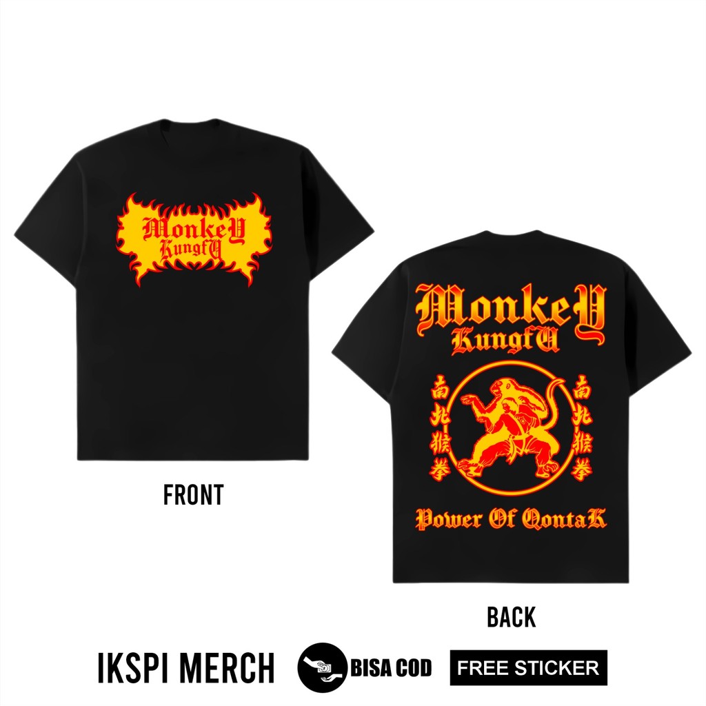 KAOS IKSPI MONKEY KUNGFU POWER OF  - KAOS IKSPI TERBARU - KAOS IKSPI SIMPEL AB4