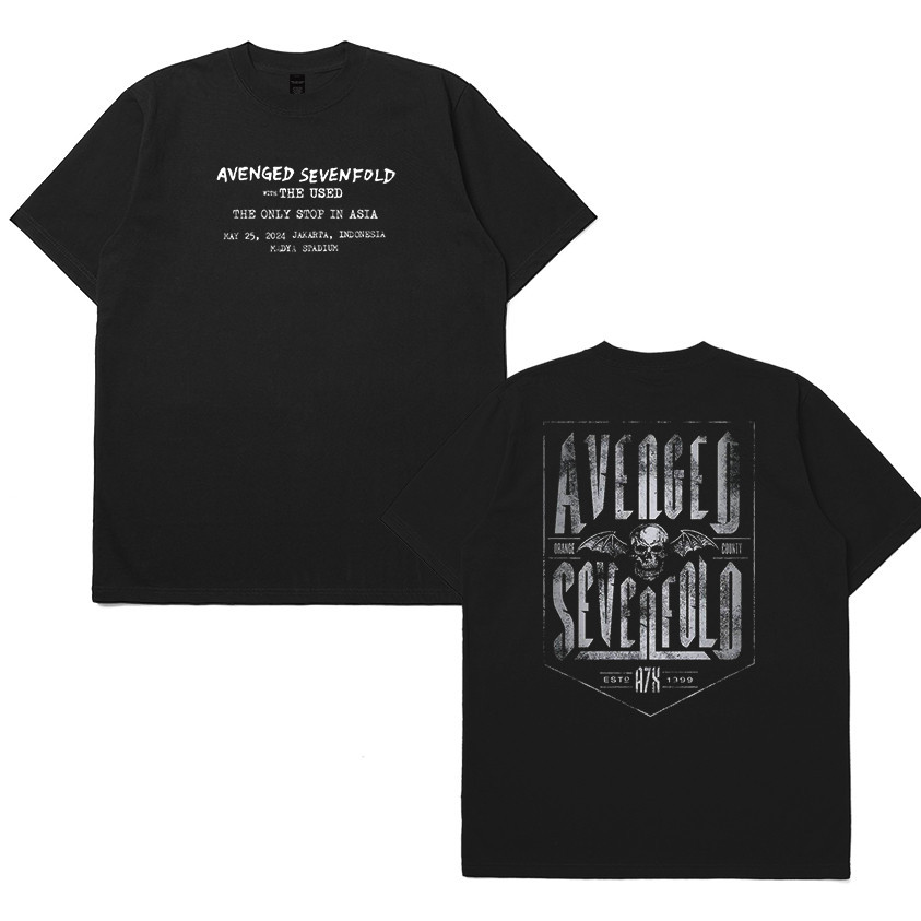 T-shirt Band Avenged Sevenfold Jakarta Tour Black