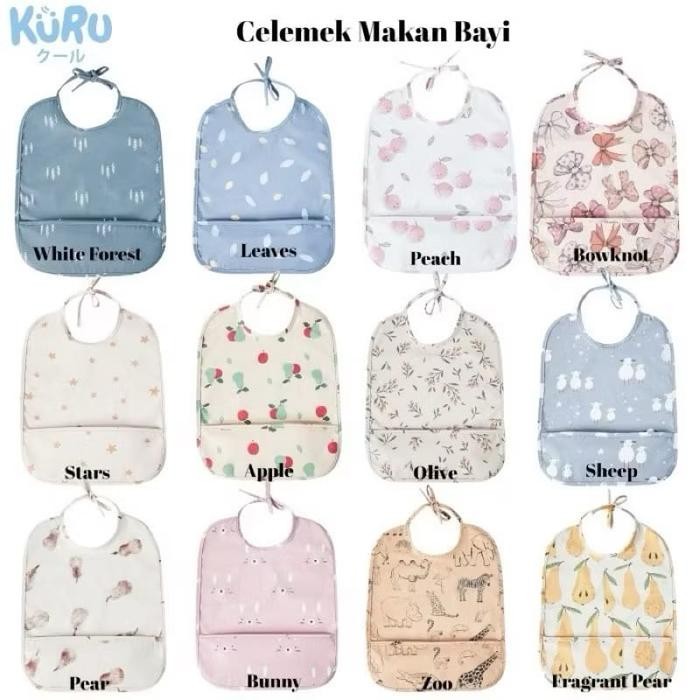 KURU Baby Kids Apron Bib | Celemek Bib Slabber Baju Anak Bayi - Bib Baju Kuru, BOY