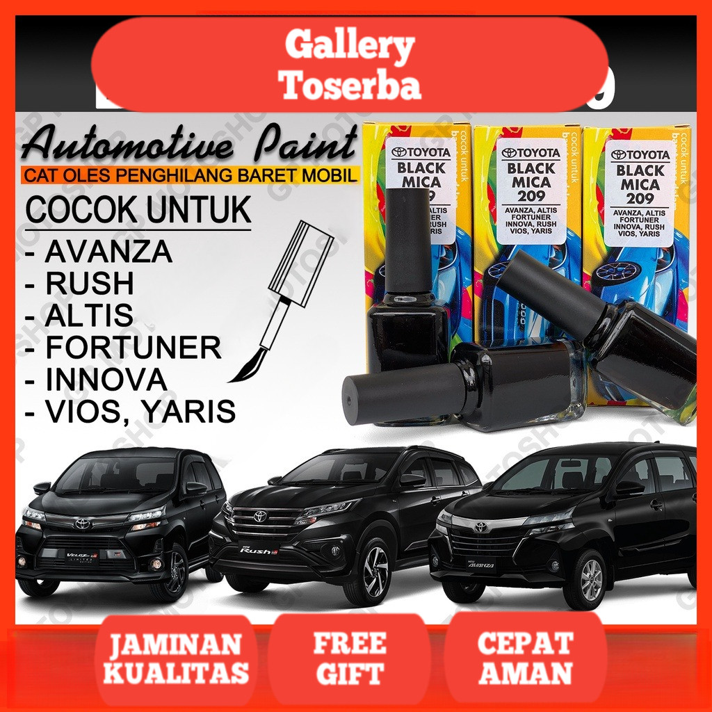 Cat Oles Toyota Black Mica 209 Penghilang Baret Mobil Lecet Gores Hitam Metalik Avanza Veloz Yaris