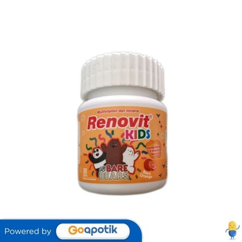 Renovit Kids Rasa Orange Botol 30 Tablet