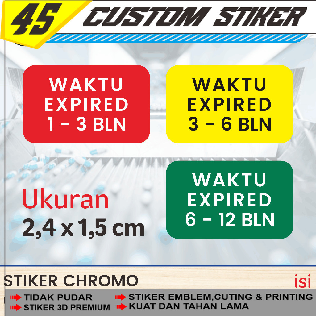 Stiker Expired Date | Waktu Expired Obat | Label Obat Bebas
