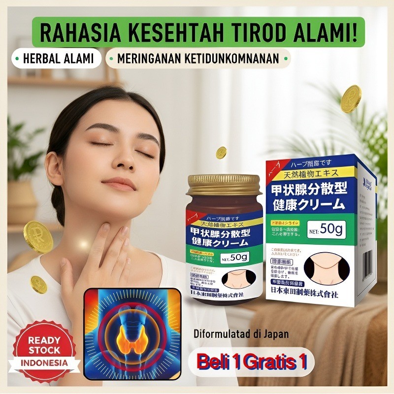 ✨️【Japanese Patent Thyroid Care】✨️ Krim Perawatan Tiroid Alami 50g - Formulasi Teknologi Jepang - Un