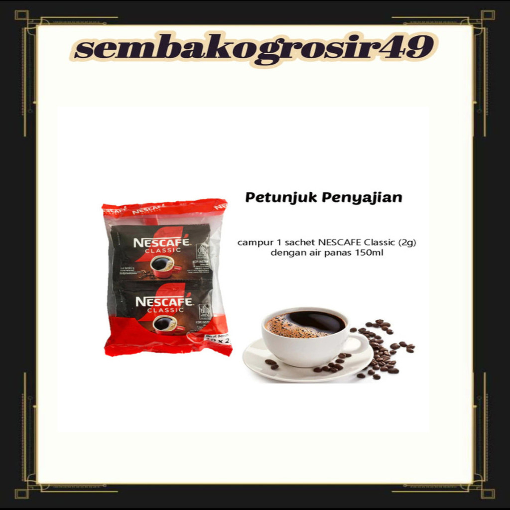 SSG Nescafe Classic 1 Renceng (Isi 10) Kopi Instan Renteng Nescafe