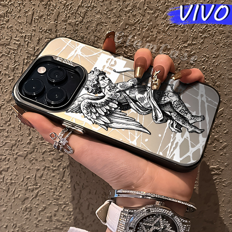 Unik Angel Glossy Hologram PC Case VIVO Y17s Y12 Y12S Y15s Y21 Y03 Y16 Y22 Y18 Y02 Y17 Y27s Y30 Y91 