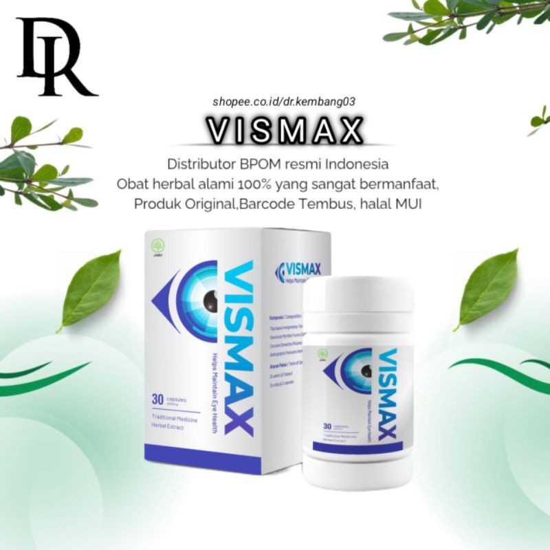 VISMAX KAPSUL ASLI ORIGINAL OFFICIAL STORE DISTRIBUTOR RESMI MATA KATARAK RABUN SILINDER MINUS BURAM