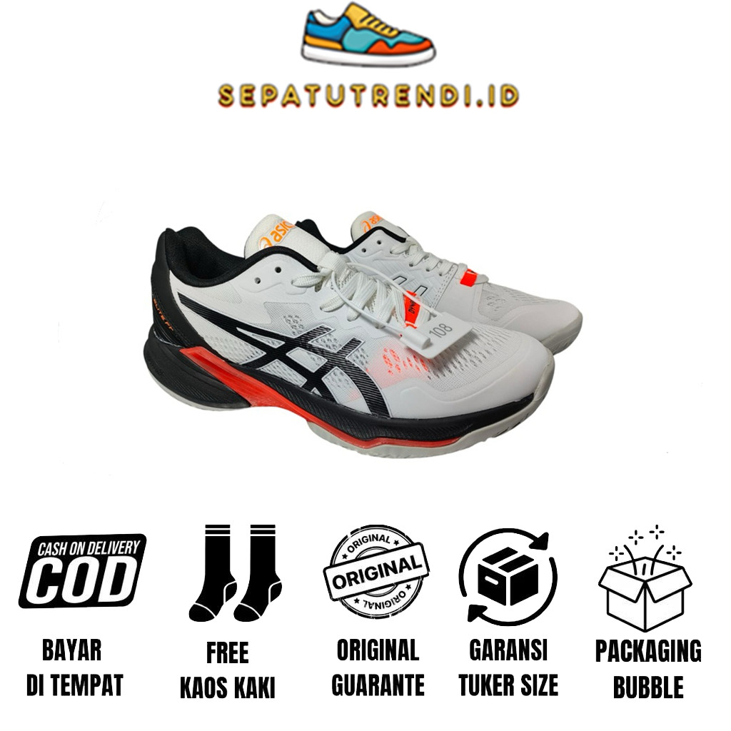 Sepatu  ASlCS Sepatu Olahraga Voli Sky FF Elite White Red