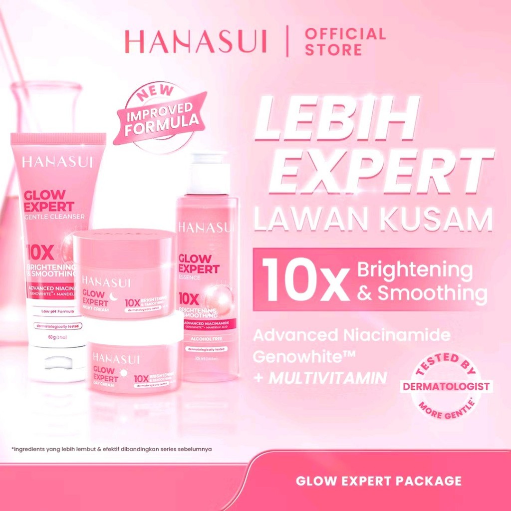 AG - Hanasui Double Expert Glow Better Set 4 pcs [Set 4pcs]/ Special Package Skincare Paket Mencerah